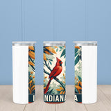Indiana State Animal Vintage Digital Art 20oz Skinny Tumbler