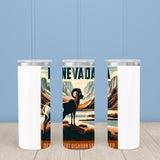 Nevada State Animal Vintage Digital Art 20oz Skinny Tumbler