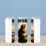 New York State Animal Vintage Digital Art Insulated Mug/Tumbler