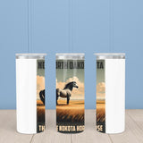 North Dakota State Animal Vintage Digital Art Insulated Mug/Tumbler
