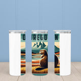 Oregon State Animal Vintage Digital Art 20oz Skinny Tumbler
