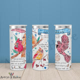 Cardinal Backyard Bird Facts 20oz Skinny Tumbler