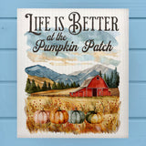 Life is Better Pumpkin Patch Swedish Dish Cloth Sponge