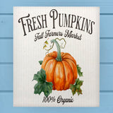 Farm Fresh Fall Market Pumpkins Swedish Dish Cloth Sponge