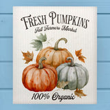 Farm Fresh Fall Organic Pumpkins Swedish Dish Cloth Sponge