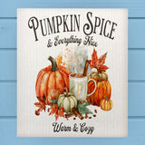 Pumpkin Spice & Everything Nice Swedish Dish Cloth Sponge