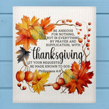 Be Anxious for Nothing…Thanksgiving Fall Dishcloth