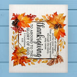 Grace…May Cause Thanksgiving Fall Wreath Dishcloth