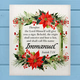 The LORD Himself Will Give a Sign Immanuel Dishcloth