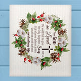 For GOD So Loved the World Christmas Dishcloth