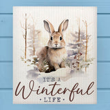 It's a Wonderful Winterful Life Woodland Dishcloth