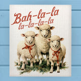 Bah-la-la Farm Christmas Sheep Swedish Dish Cloth Sponge