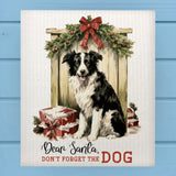 Dear Santa Don't Forget the Dog Christmas Dishcloth