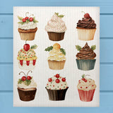 Christmas Calories Don't Count Cupcake Dishcloth