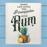 When Life Gives You Rum Swedish Dish Cloth Sponge