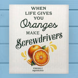 When Life Gives You Screwdrivers Swedish Dish Cloth Sponge