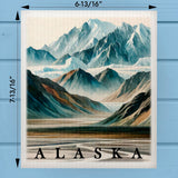 Alaska Landmark & Landscape Watercolor Dishcloth