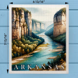 Arkansas Landmark & Landscape Watercolor Dishcloth