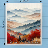 Georgia Landmark & Landscape Watercolor Dishcloth