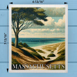 Massachusetts Landmark & Landscape Watercolor Dishcloth