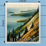 Michigan Landmark & Landscape Watercolor Dishcloth