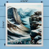 Montana Landmark & Landscape Watercolor Dishcloth