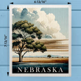 Nebraska Landmark & Landscape Watercolor Dishcloth