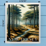 New Jersey Landmark & Landscape Watercolor Dishcloth