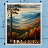 Virginia Landmark & Landscape Watercolor Dishcloth