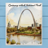 Gateway Arch National Park Swedish Dish Cloth Sponge