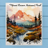 Mount Rainer National Park Swedish Dish Cloth Sponge