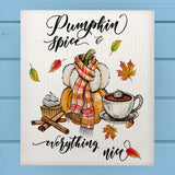 Pumpkin Spice & Everything Nice Fall Dishcloth