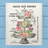 Shabby French Cafe Tea Time Macaron Party Dishcloth