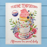 Afternoon Teatime Teacup Cake Temptations Dishcloth