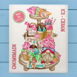 Gnomemade Ice Cream Party Dessert Treats Dishcloth