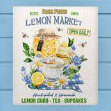 Farm Fresh Farmer's Lemon Market Treats Dishcloth