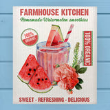 Farmhouse Kitchen Watermelon Smoothie Dishcloth