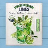 Fresh Pressed Vintage Lime & Mint Drink Dishcloth