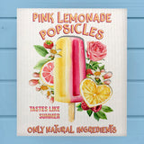 Tastes Like Summer Pink Lemonade Popsicle Dishcloth