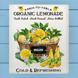 Organic Farm Fresh Lemonade Lemon Basket Dishcloth