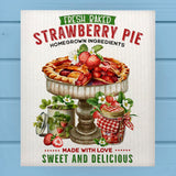 Strawberry Pie Made with Love Farmhouse Dishcloth