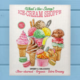 What's the Scoop Ice Cream Retro Swedish Dish Cloth Sponge