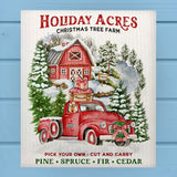 Country Holiday Acres Christmas Tree Farm Dishcloth