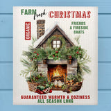 Farmhouse Fresh Christmas Winter Firewood Dishcloth