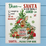 Dear Santa Mostly Nice Sometimes Naughty Dishcloth