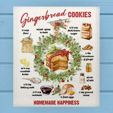 Christmas Gingerbread Cookie Recipe Dishcloth