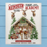 Reindeer Flight Academy Christmas Swedish Dish Cloth Sponge