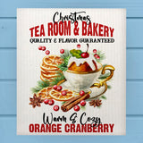 Christmas Tea Room & Bakery Christmas Dishcloth