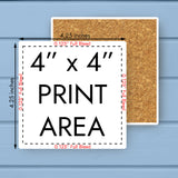 Custom Printed Absorbent Ceramic Stoneware Square Coaster