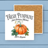 Farm Fresh Fall Market Pumpkins Absorbant Stone Coaster
